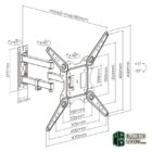 EWENT EW1525 Soporte pared TV ext 3 pivot 23-55"-Accesorios Imagen y Sonido-2 Gamingdaganzo.com