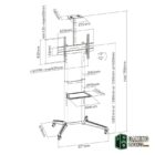 EWENT EW1539 Soporte suelo con ruedas tv 37" a 70"-Accesorios Imagen y Sonido-2 Gamingdaganzo.com