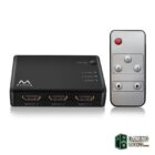 EWENT EW3730 Switch HDMI 4K 3x1con mando distancia-Accesorios Imagen y Sonido-1 Gamingdaganzo.com