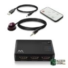 EWENT EW3730 Switch HDMI 4K 3x1con mando distancia-Accesorios Imagen y Sonido Gamingdaganzo.com