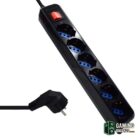 Ewent EW3924 Regleta 6 tomas con proteccion Negro