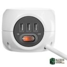 Ewent EW3939 REGLETA CUBO 3 TOMAS/3 USB BLANCO