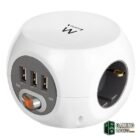Ewent EW3939 REGLETA CUBO 3 TOMAS/3 USB BLANCO