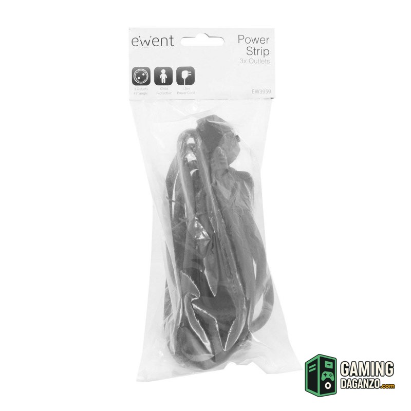 Ewent Ew3959 Regleta 3 tomas Negro