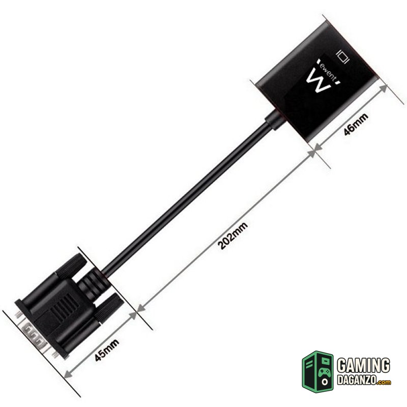 EWENT EW9866 Adaptador Vga/Hdmi con Audio-Accesorios Imagen y Sonido-1 Gamingdaganzo.com