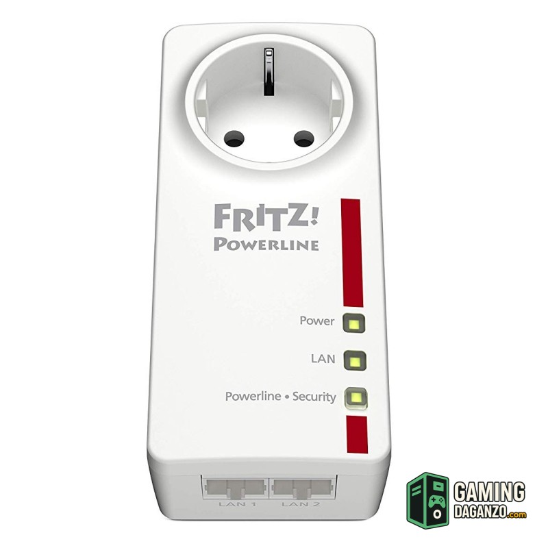 FRITZ! Powerline 1220E Powerline Kit-Adaptadores red-1 Gamingdaganzo.com