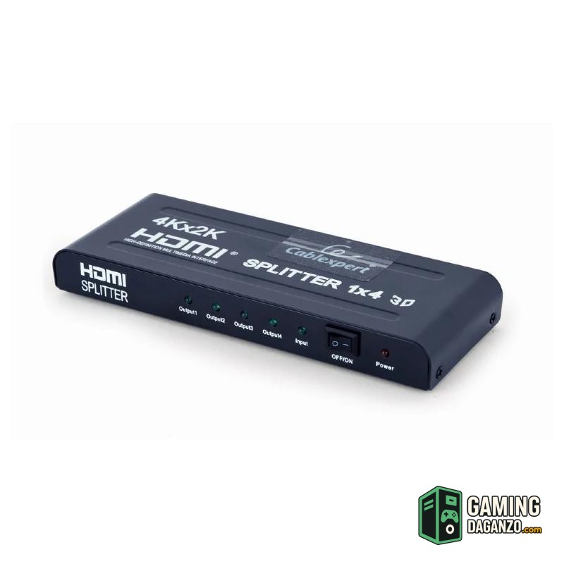 Gembird Divisor de HDMI 4 Puertos Negro-Accesorios Redes-1 Gamingdaganzo.com