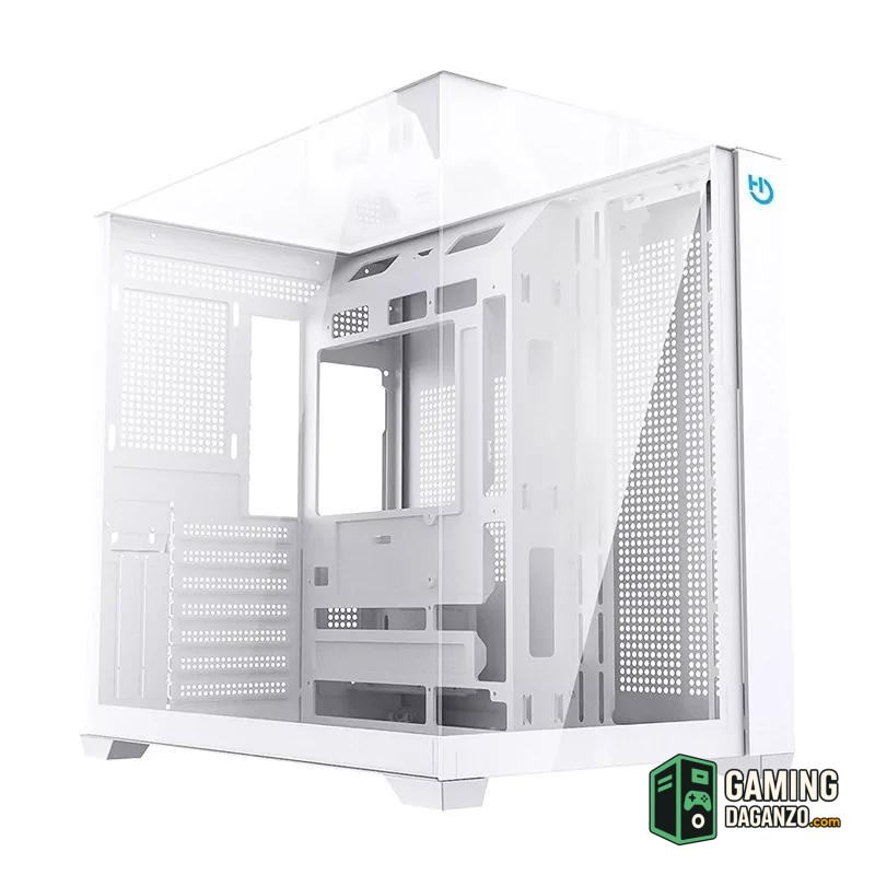 Hiditec Caja ATX Gaming Sky White USB 3.1 TYPE-C-Cajas y fuentes-1 Gamingdaganzo.com