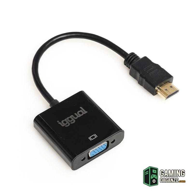 iggual Adaptador HDMI a VGA + audio (3.5 mm)-Accesorios Imagen y Sonido-1 Gamingdaganzo.com