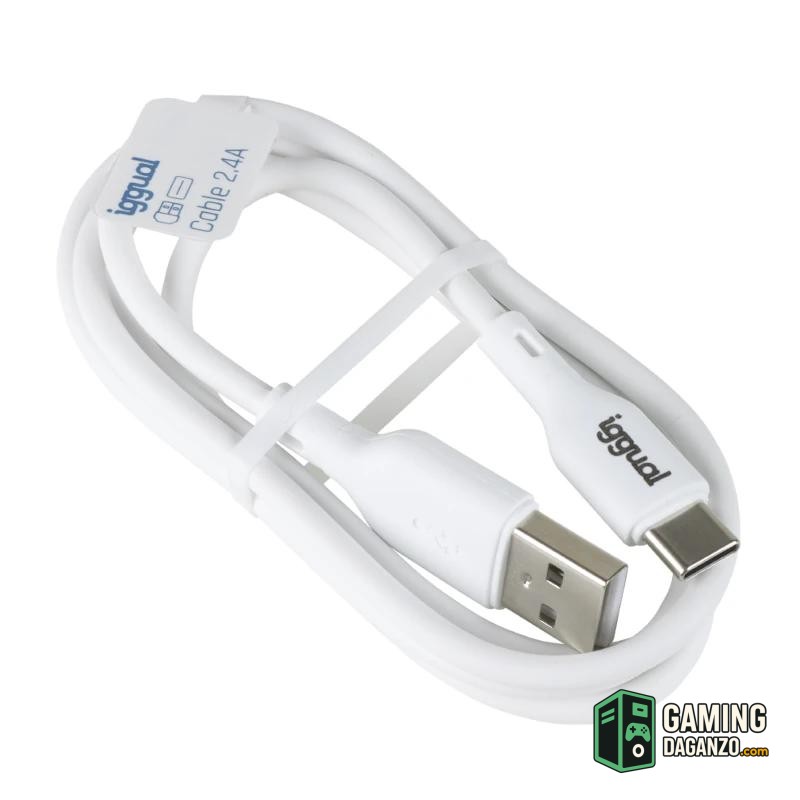 iggual cable USB-A/USB-C 100 cm blanco