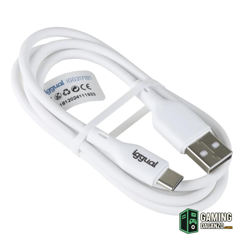 iggual Cable USB-A/USB-C 100 cm blanco Q3.0 3A