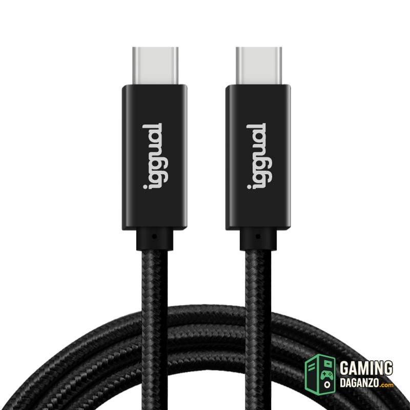 iggual Cable USB-C 3.2 Gen2x2 100W 5A 4K 1m nylon
