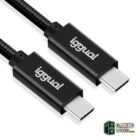 iggual Cable USB-C 3.2 Gen2x2 100W 5A 4K 1m nylon