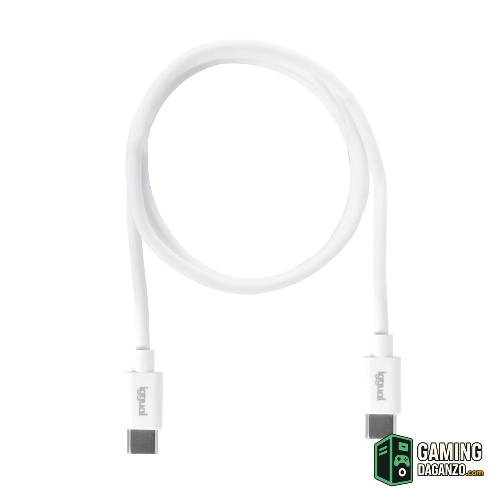 iggual Cable USB-C/USB-C 100 cm blanco Q3.0 3A