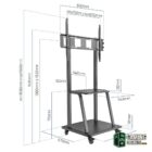 iggual GOLIAT Soporte TV con ruedas 37"-100" 150kg-Accesorios Imagen y Sonido-1 Gamingdaganzo.com