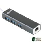 iggual Hub USB-A 3 puertos USB 3.0 + RJ45 Gigabit