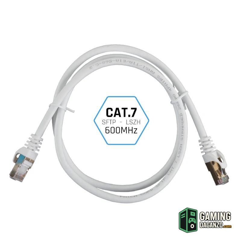 iggual Latiguillo CAT7 SFTP LSZH 10 metros blanco-Accesorios Redes-1 Gamingdaganzo.com