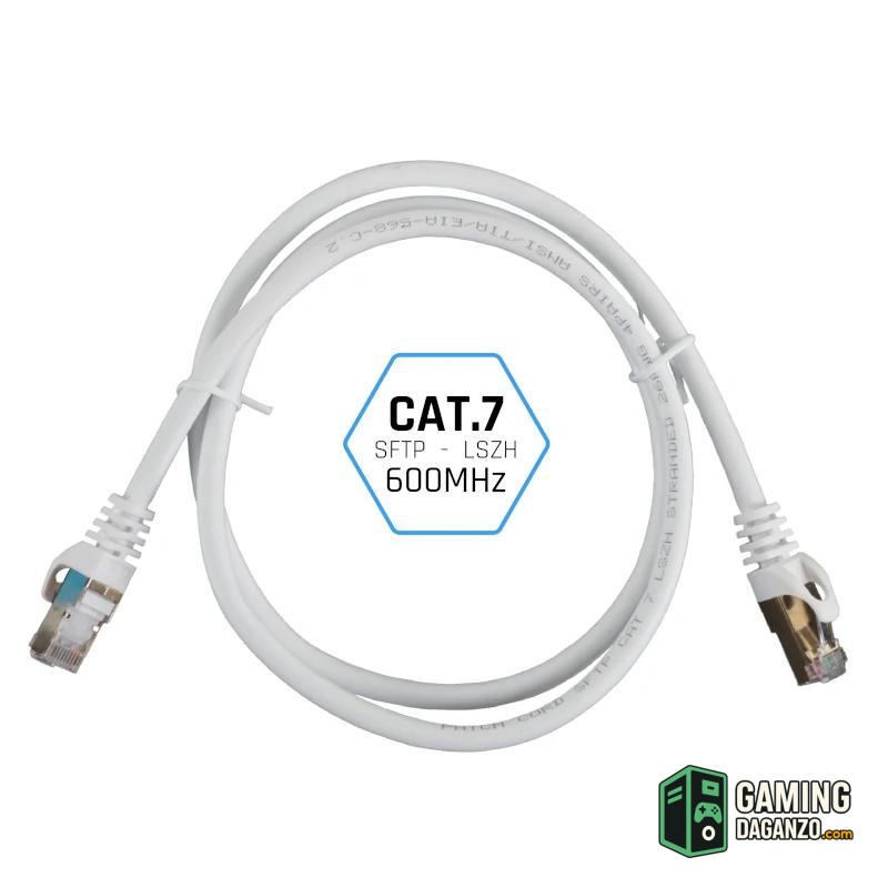 iggual Latiguillo CAT7 SFTP LSZH 2 metros blanco-Accesorios Redes-1 Gamingdaganzo.com