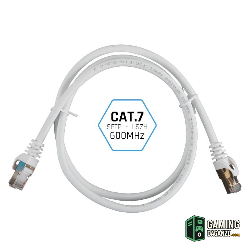 iggual Latiguillo CAT7 SFTP LSZH 3 metros blanco-Accesorios Redes-1 Gamingdaganzo.com