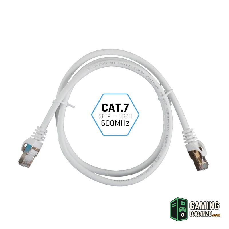 iggual Latiguillo CAT7 SFTP LSZH 5 metros blanco-Accesorios Redes-1 Gamingdaganzo.com