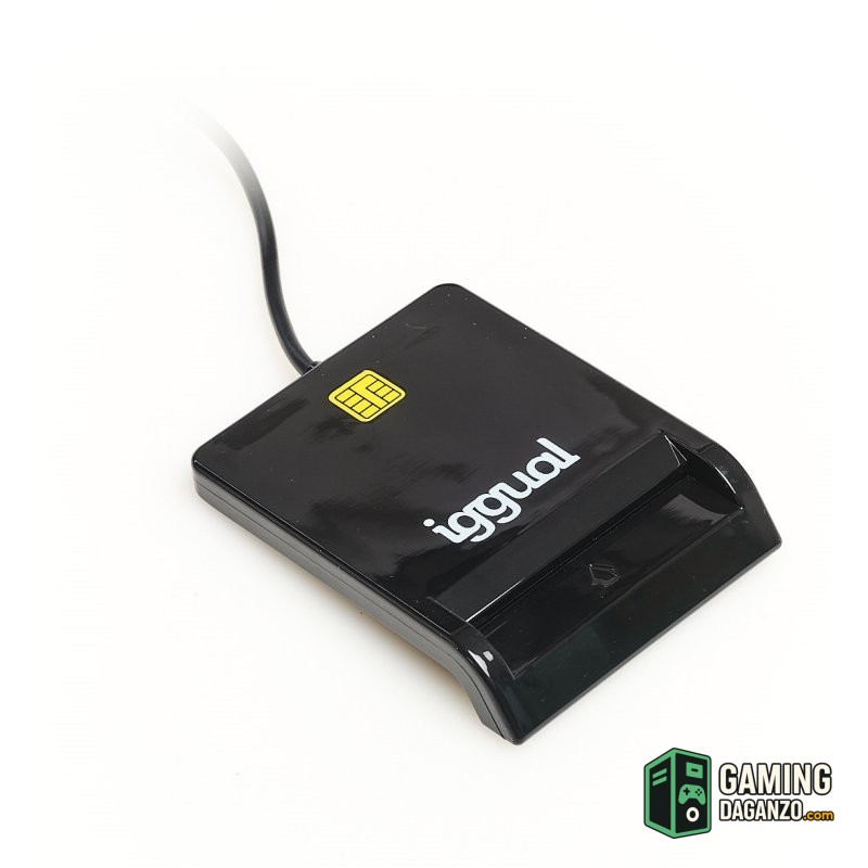 iggual Lector DNI SIP tarjetas ID USB 2.0 negro-Lectores tarjetas-1 Gamingdaganzo.com