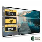 iggual Pack mini proyector + pantalla 120" plegabl