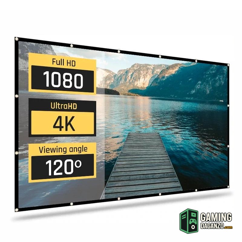 iggual Pack mini proyector + pantalla 120" plegabl