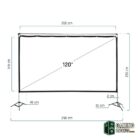 iggual Pantalla exterior portable 120" 265x149 cm
