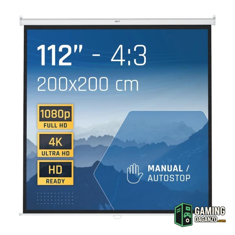 iggual Pantalla manual 4:3 112" 200x200 cm