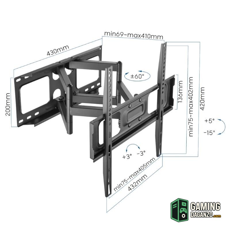 iggual SPTV03 Soporte TV 32-70" 45Kg pared Full-Accesorios Imagen y Sonido-1 Gamingdaganzo.com