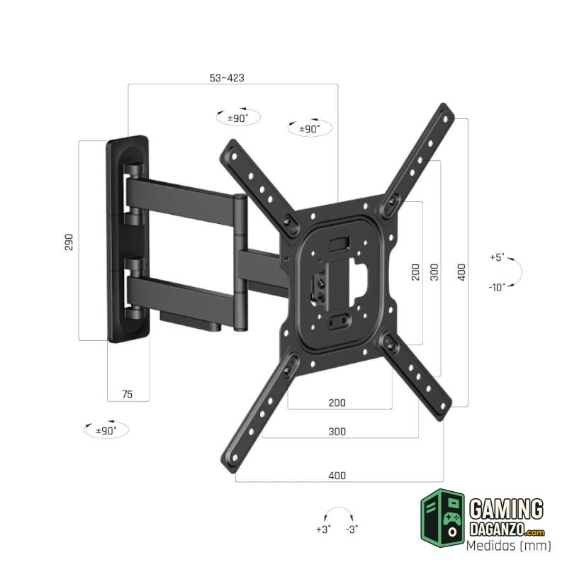 iggual SPTV09-L Soporte TV 23"-65" 35kg pared Full-Accesorios Imagen y Sonido-1 Gamingdaganzo.com