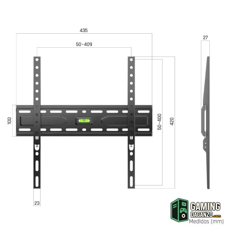 iggual SPTV11-L Soporte TV 21"-75" 45Kg pared Fijo-Accesorios Imagen y Sonido-1 Gamingdaganzo.com