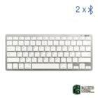 iggual Teclado Bluetooth Slim TKL-BT plata 2 canal-Teclados y ratones Gamingdaganzo.com