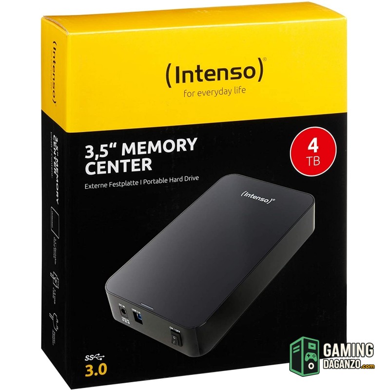 Intenso HDD Externo 6031512 4TB 3.5" USB 3.0 Negro-Almacenamiento externo-1 Gamingdaganzo.com