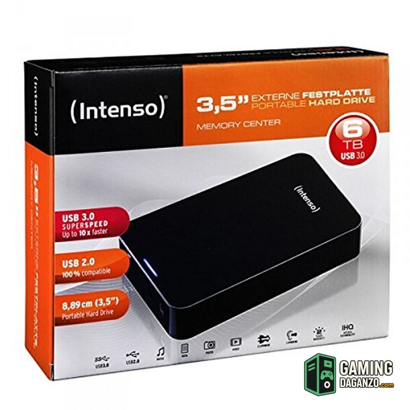 Intenso HDD Externo 6031514 6TB 3.5" USB 3.0 Negro-Almacenamiento externo-1 Gamingdaganzo.com