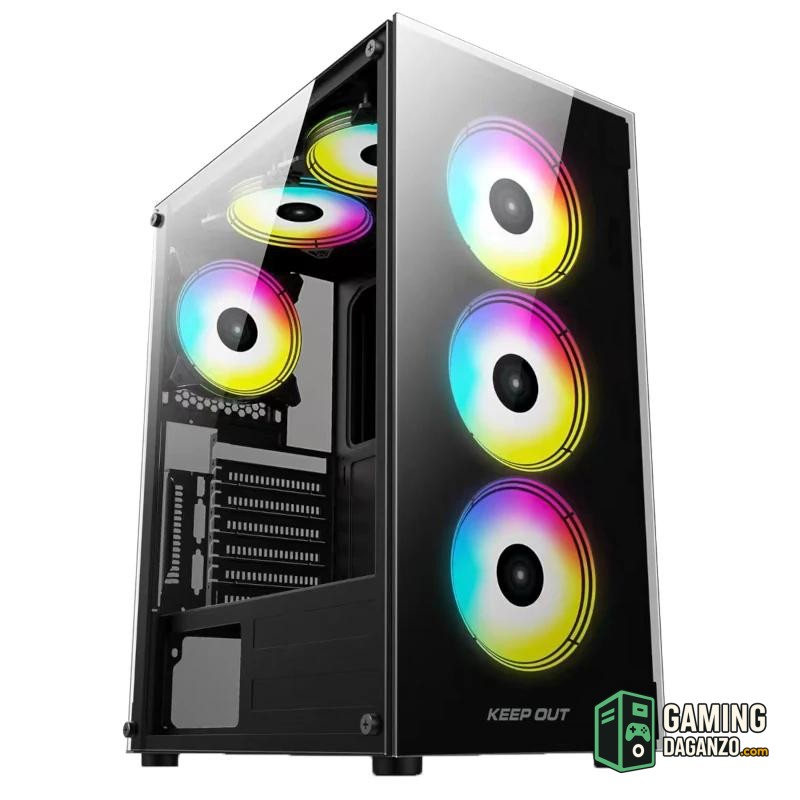 Keep Out Caja ATX XC-210 Glass Black USB3.0-Cajas y fuentes-1 Gamingdaganzo.com