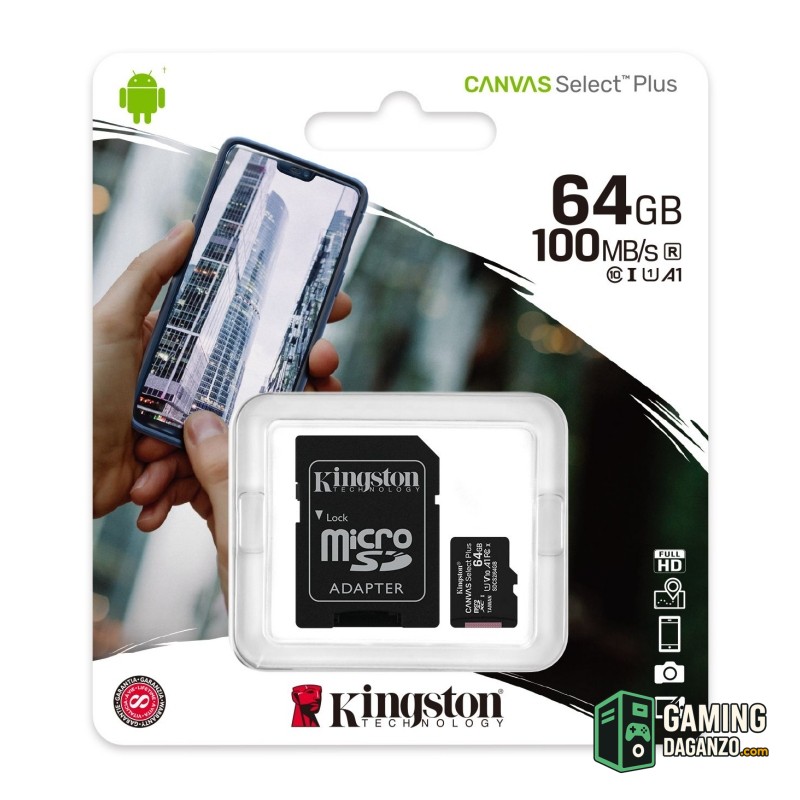 Kingston SDCS2/64GB micro SD XC clase 10 64GB c/a-Tarjetas memoria-1 Gamingdaganzo.com