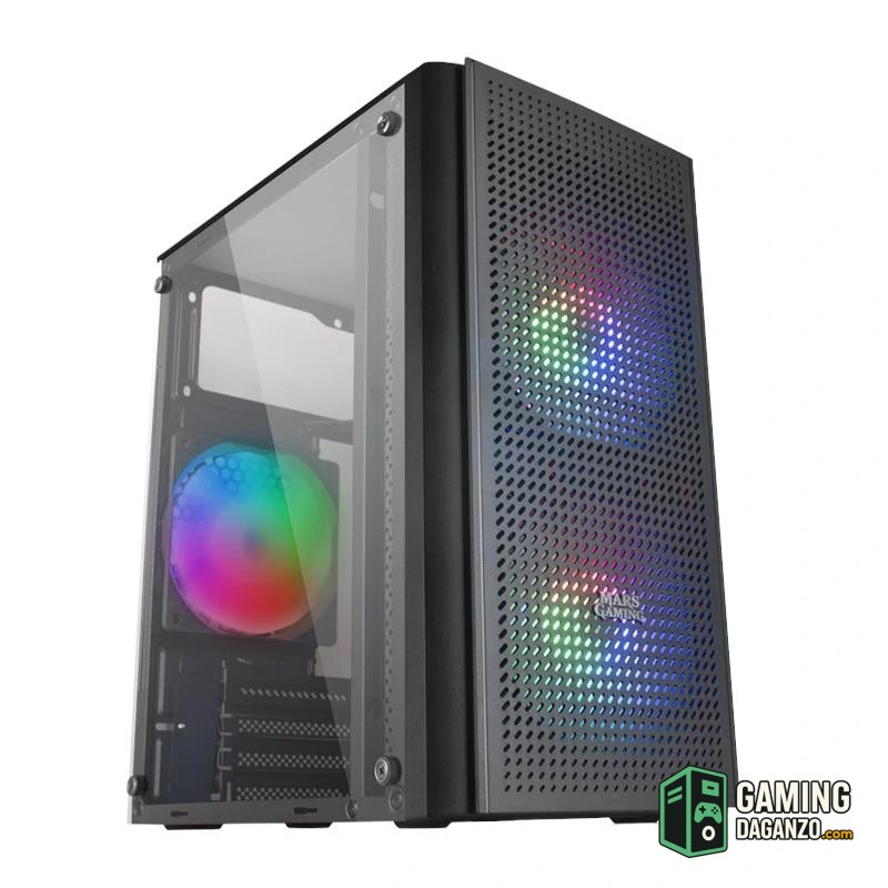 Mars Gaming caja MICRO-ATX MC300 BLACK-Cajas y fuentes-1 Gamingdaganzo.com