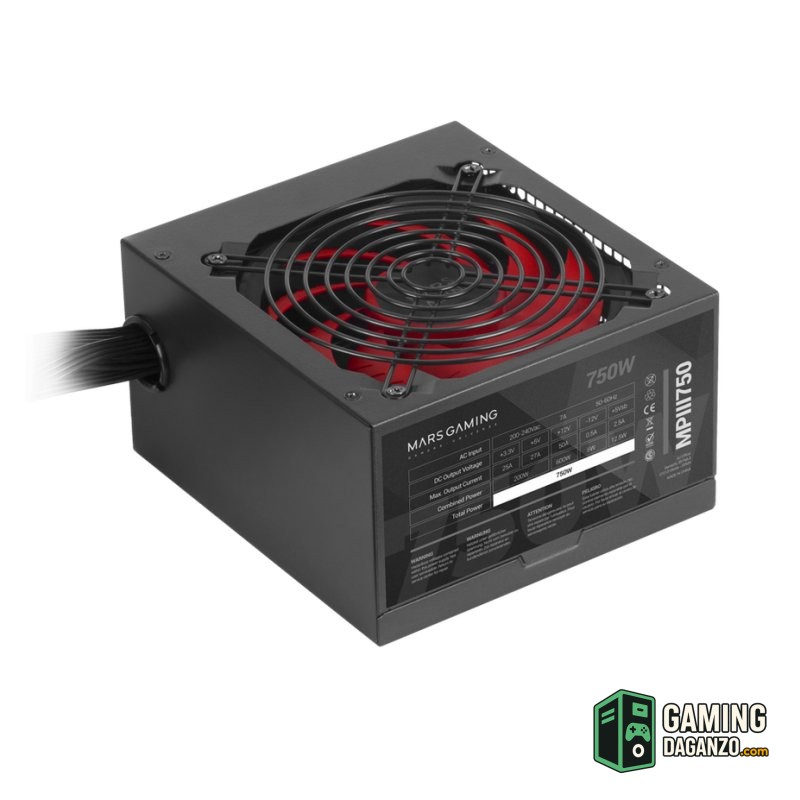 MARS GAMING Fuente Alimen. MPIII 750W, 85% Silent-Cajas y fuentes-1 Gamingdaganzo.com