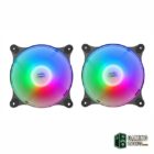 MARS GAMING MFDUO 12CM 2XFANRGB Ult-silent Black-Micros y ventiladores Gamingdaganzo.com