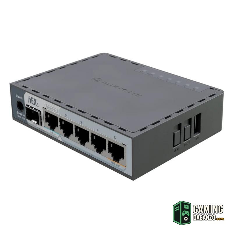 Mikrotik E60iUGS hEX Router 5xGbE PoE-I/O 1x2.5SFP-Routers/Modems-1 Gamingdaganzo.com