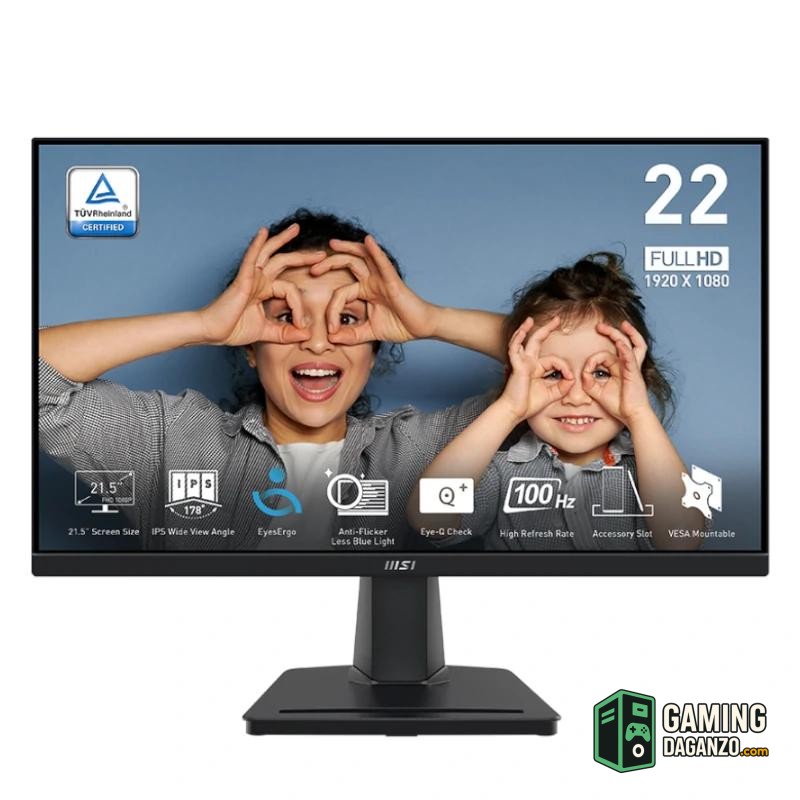 MSI MP225 Monitor 21.5" VA FHD 100hz 1ms VGA HDMI-Monitores-1 Gamingdaganzo.com