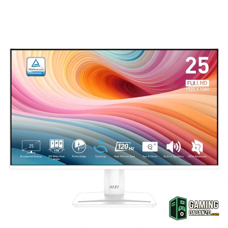 MSI MP251W E2 Monitor 24.5" IPS FHD 16:9 120h VGA-Monitores-1 Gamingdaganzo.com
