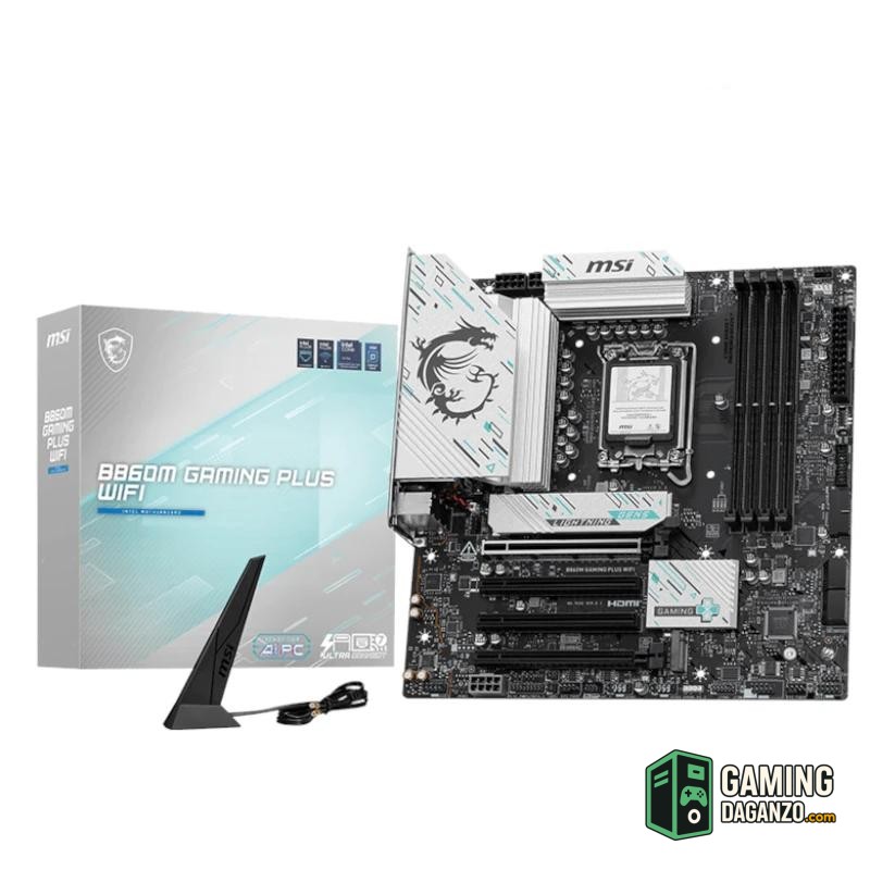 MSI Placa Base B860M GAMING PLUS WIFI mATX D5 1851-Placas base-1 Gamingdaganzo.com