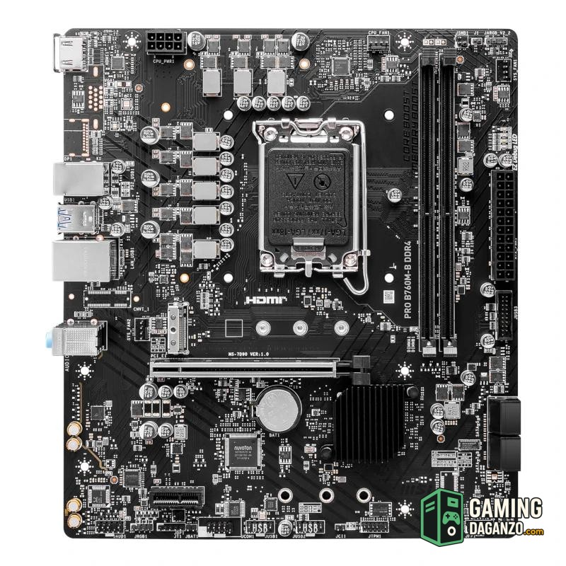 MSI Placa Base PRO B760M-B DDR4 mATX LGA1700-Placas base-1 Gamingdaganzo.com