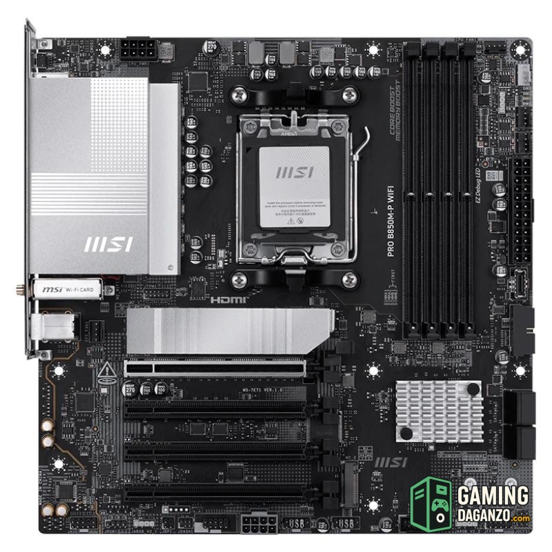 MSI Placa Base PRO B850M-P DDR5 WIFI AM5-Placas base-1 Gamingdaganzo.com
