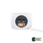 Nanocable Base de enchufes con 4 USB Blanco