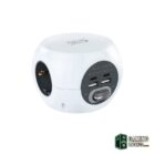 Nanocable Base de enchufes con 4 USB Blanco