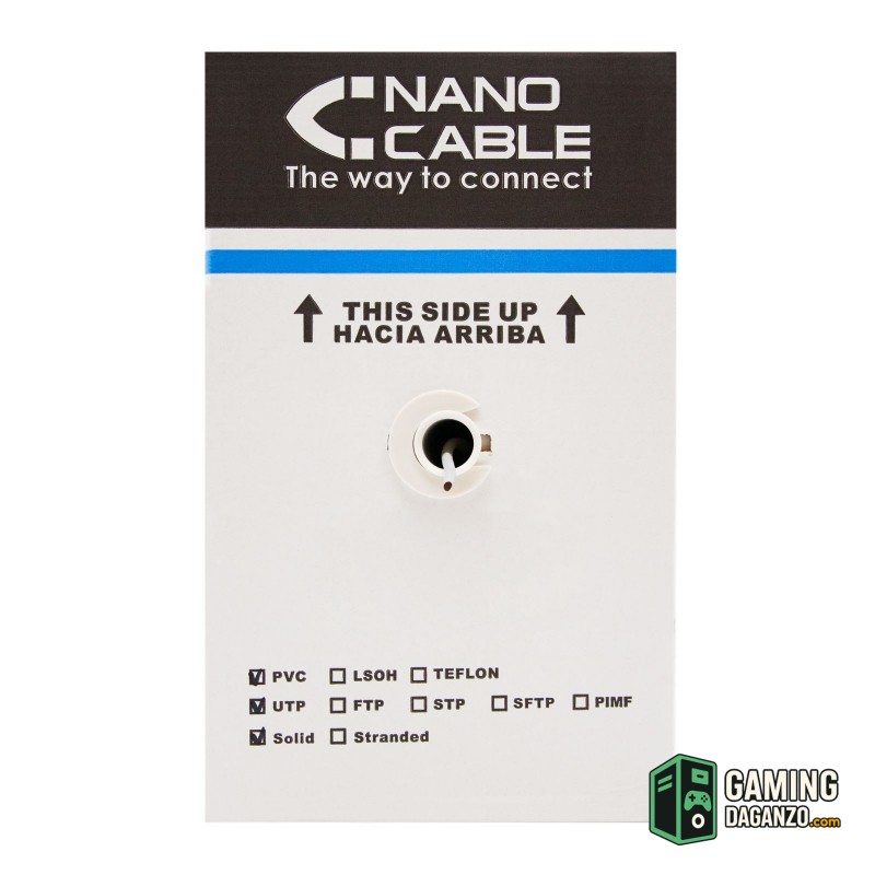 Nanocable Bobina RJ45 CAT5E UTP Flexible 305Mts-Accesorios Redes-1 Gamingdaganzo.com