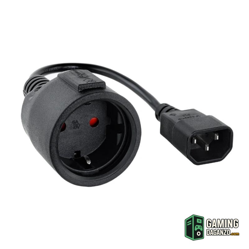 Nanocable Cable Adaptador C14-M a CEE7-H, 50cm-Accesorios SAI-1 Gamingdaganzo.com